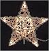 White Rattan 3D Star Christmas Tree Topper - Clear Lights