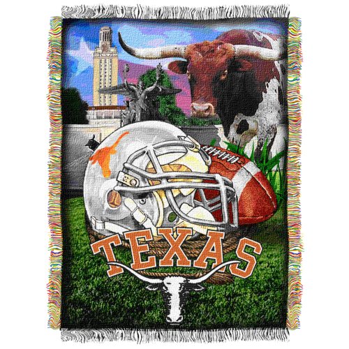 NCAA Texas Longhorns 48-Inch-by-60-Inch Acrylic Tapestry Throw