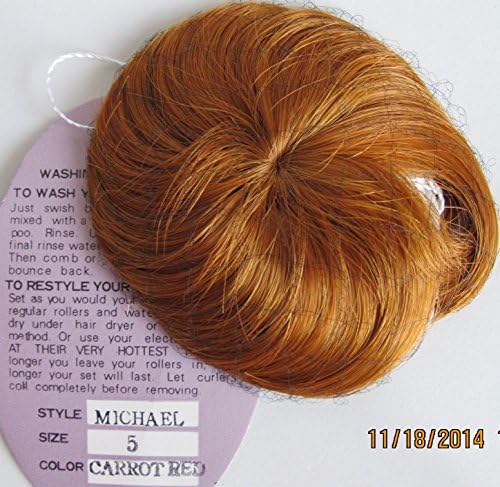 PLAYHOUSE Collection Craft DOLL HAIR WIG Style MICHAEL Fits SIZE 5" Color CARROT RED Synthetic JAPAN Fiber (Circa 1980's)