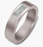 6mm 14 Karat White Gold Diamond Wedding Band Ring