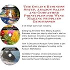 The Online Business Setup, Amazon Sales, Godfather Principles for Wine Making Supplies... by Wine Making
