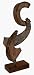 Graphics International I-400 Brown Abstract Table Art- 13 x 7 x 31