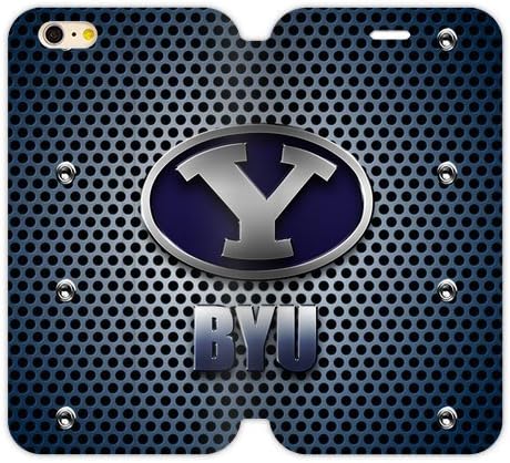 Generic Custom Best Design Brigham Young University NCAA BYU Cougars Teams Logo TPU and High Grade PU Leather Cover for iPhone6