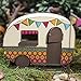 Groovy Colorful Metal Rv Camper for Fairy Gardens, Vintage Crafts, and Displays