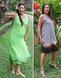 Crinkle Rayon Dress - Hand Painted Short/Long Style Hawaiian Aloha One Size Fits All Swimsuit Cover-Up
