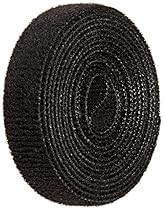 VELCRO 1801-OW-PB/B Black Nylon Onewrap Velcro Strap, Hook and Loop, 1/2