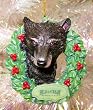 3" Field & Stream Black Bear In Wreath Christmas Ornament