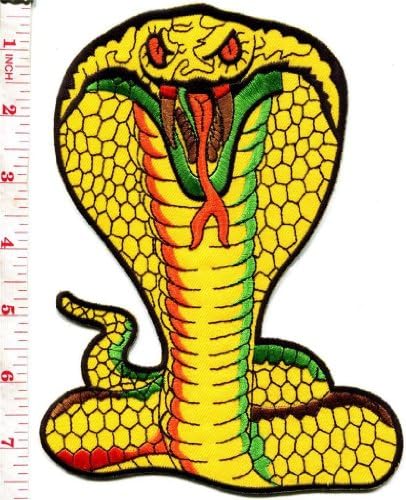 Cobra Snake Martial Arts Biker Tattoo Applique Iron-on Patch Big 5.5 X 7 S-1046 Free Shipping