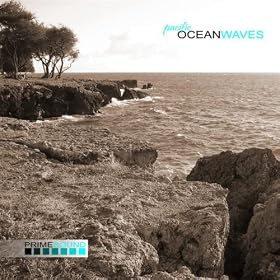 Rocky and sandy shore breaking waves (medium swell)