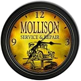 Mollison 's Garage Black Cascading Wall Clock