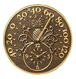 Lawn & Patio - Whitehall Products 01793 Pineapple Thermometer Clock Combo
