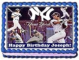 New York Yankees Personalized Edible Cake Topper Image -- 1/4 Sheet