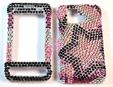 Pink with Silver Black Multi Star LG Vx9700 Dare Sparkling Premium Luxury Rhinestones Full Diamond Bling Snap on Cell Phone Case