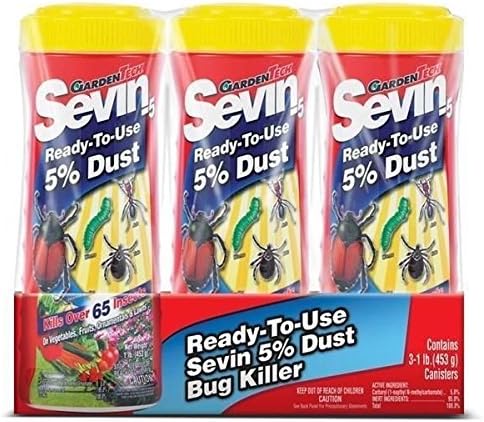 GardenTech Sevin 100508073 5% Garden Dust Ready To Use Insectiide 3 Pack