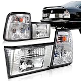 1989 - 1995 BMW E34 5-Series Chrome Housing Clear Taillights by HK5