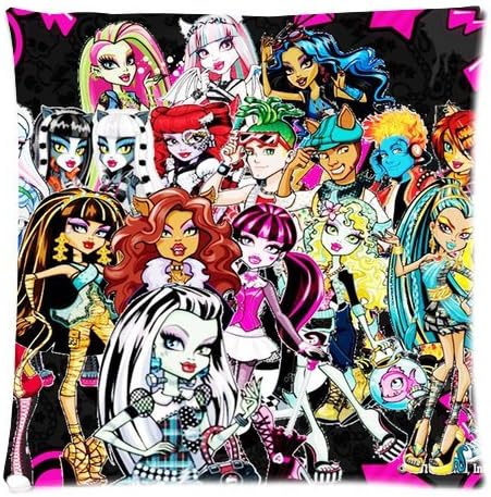 fashion doll Monster High Custom Zippered Pillow Cases 20x20 (Twin sides)