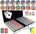 1000 Las Vegas Style 11.5 Gram Clay Composite Gambling Poker Chip Chipset.