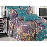 Tache 3 Piece Floral Paisley Galore Bedspread Set, California King