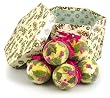 14-Piece Vintage Holly Berry Decoupage Christmas Ball Ornament Set