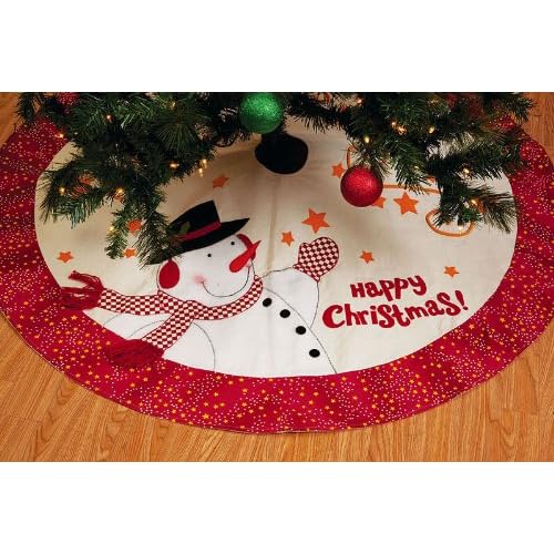 snowman-2 christmas tree skirt