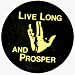 Search : Star Trek - Live Long And Prosper (Vulcan Symbol) - 1 1/4" Button / Pin