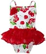 Flapdoodles Baby-girls Infant Tutu Pretty Cherry Print One Piece Swim Suit