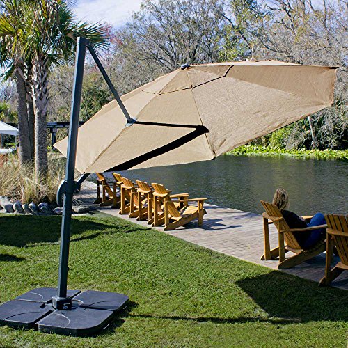 Coolaroo Cantilever Umbrella Round 12' Smoke