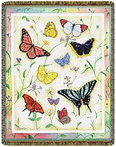 American Butterflies Tapestry Throw