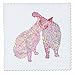 3dRose Curious Baby Animals Lion Monkey Giraffe Elephant On Blue Background - Quilt Square, 6 by 6-Inch (qs_15434_2)
