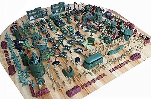 S&amp;T/ 310 set toy soldier World War II military base plastic army boy loves sand table model army by XUTONGW