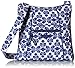 Vera Bradley Women's Cotton Hipster Crossbody Purse, Cobalt Tile, One Size