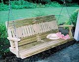 4' Treated Pine Country Heart Porch Swing