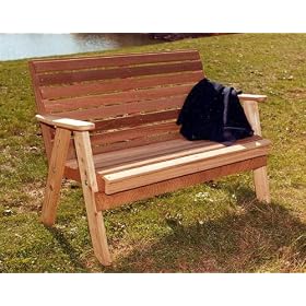 6' Red Cedar American Classic Garden Bench by The Cedar Store