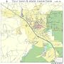 Street & Road Map of Huntsville, Texas TX - Printed poster size wall atlas of your home town