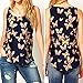 Lookatool Women's Butterfly Print Sleeveless Chiffon Tank Top Shirts Crew Vest (XXL)