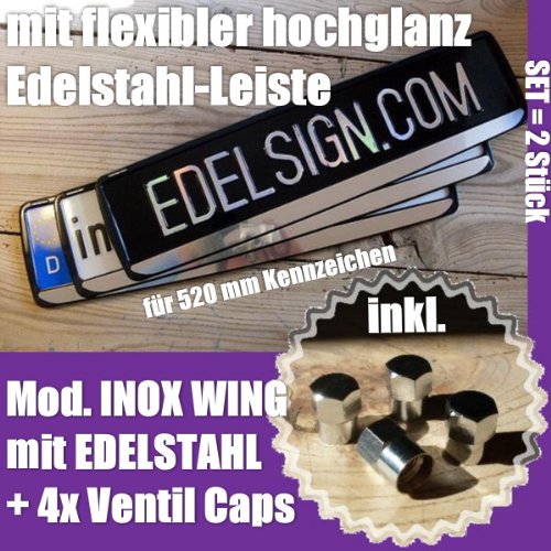 Kennzeichenhalter mit EDELSTAHL