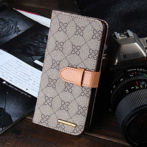 RAYTOP® Luxury Classic Beige GG Patterned Leather Cases for Apple iPhone 6 / 6s 4.7