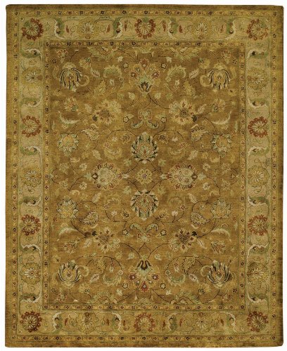 7' x 9' Rectangular Capel 9213RS07000900120 Golden Sage Color Hand Tufted Indian 