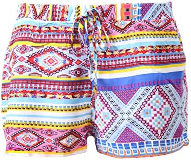 Jabey Women Printed Adjustable Waist Boardshort (X-Large, Muti)