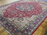 10'0 x 12'8 Red Persian Hand Knotted Wool Tabriz Rug