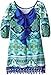 My Michelle Big Girls' Print Shift Dress with Drippy Lace At Hem and Bow Back