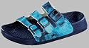 Birkis Synthetic-Sandals ''Tobago'' from Birko-Flor in coral reef blue with a regular insole