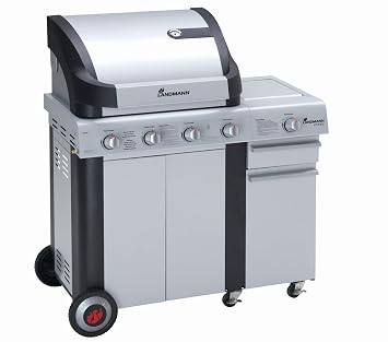 barbecue gaz gris 5 bruleurs plancha landmann cronos 12774