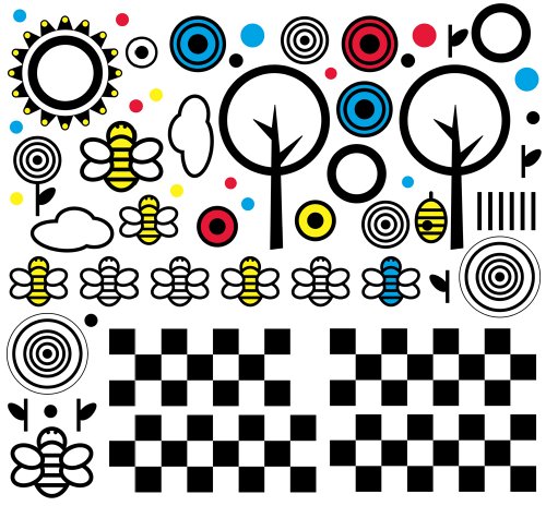 Wallcandy Arts Smarts, Black/White