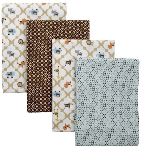 Carter's Wrap-Me-Up Receiving Blankets 4-Pack - Animal Parade product image