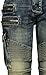 Angel Cola Men's Biker Slim Distressed Washed Cotton Cargo Jeans Vintage 32