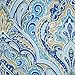 Stylemaster Zoe 56 by 17-Inch Lined Printed Scalloped Valance, Cobalt