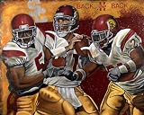 USC Trojans Back II Back Original Painting on Canvas Signed by Matt Leinart and Reggie Bush