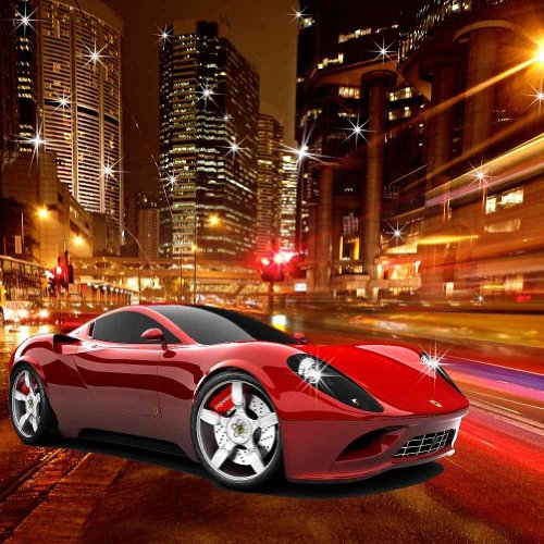 City Night Life 10' x 10' CP Backdrop Computer Printed Scenic Background GladsBuy Backdrop ZJZ-513