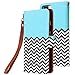 iPhone 8 Plus Case [Cards Slot Pocket], ELV iPhone 7 Plus Flip Case [PU Leather] Folio Wallet Purse Protective Magnetic-Closer Case Cover for Apple iPhone 8 Plus / iPhone 7 Plus - ZIGZAG